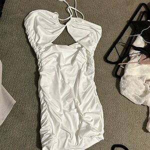 White mini dress